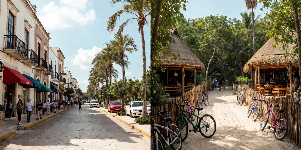 Side by side: Playa del Carmen's lively 5th Avenue and Tulum's jungle boutique hotel road
